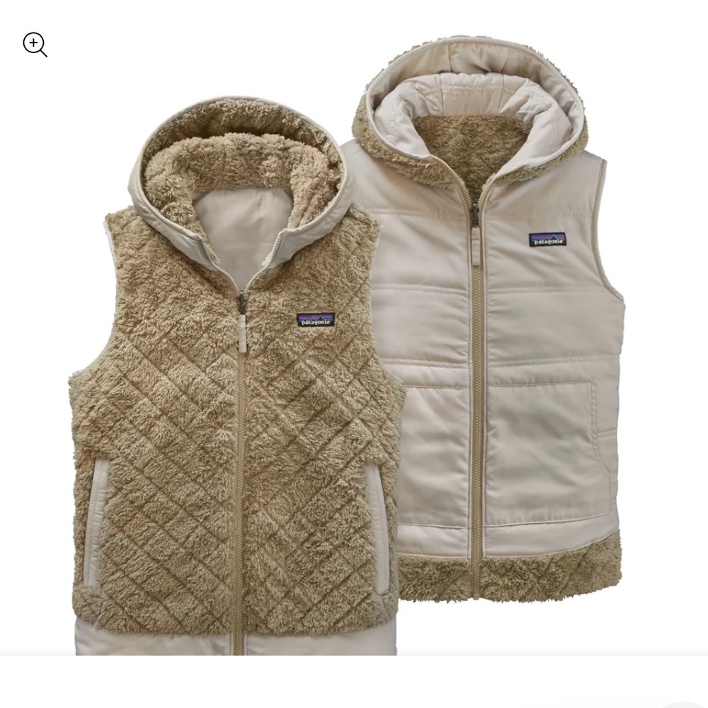 NWOT Patagonia Fleece Quilted Hooded Vest Size S